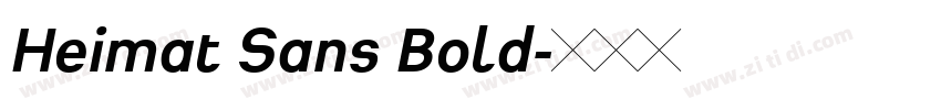 Heimat Sans Bold字体转换